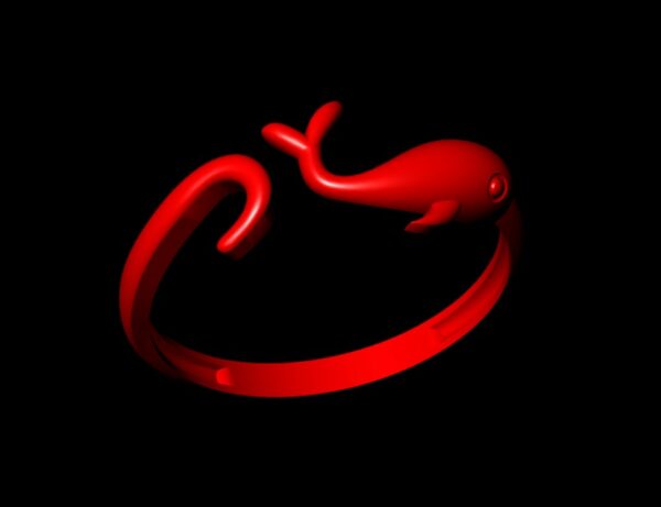 انگشتر مینیمال دلفین کد 03