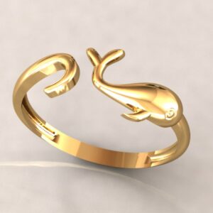 انگشتر مینیمال دلفین کد 03