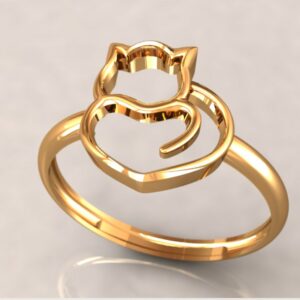 انگشتر مینیمال گربه کد 02