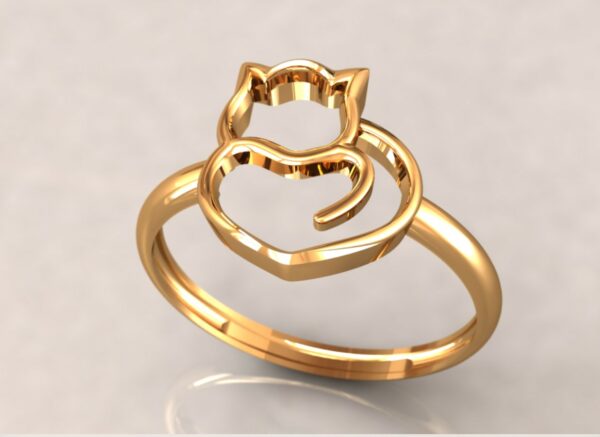 انگشتر مینیمال گربه کد 02