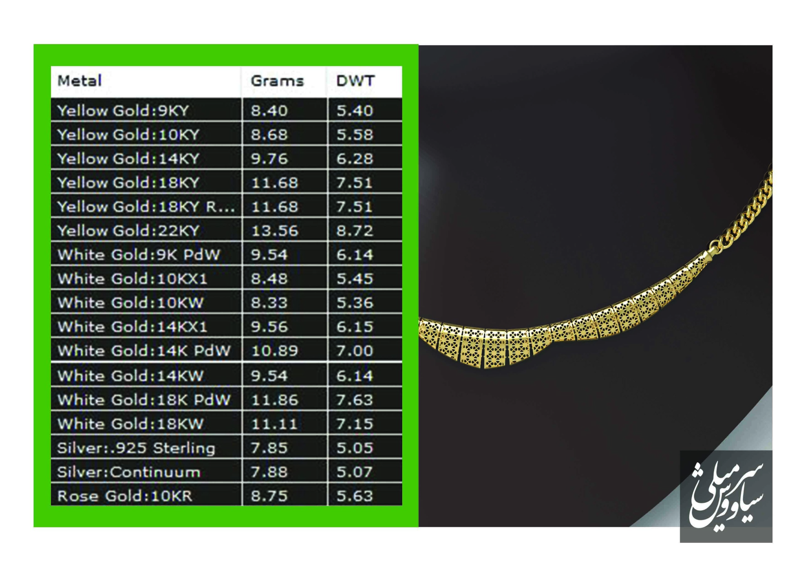 گردنبند تراش نسیم - سری تراش خور گردنبند تراش نسیم - سری تراش خور