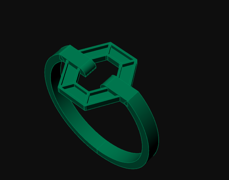 انگشتر مینا کاری شش ضلعی انگشتر مینا کاری شش ضلعی