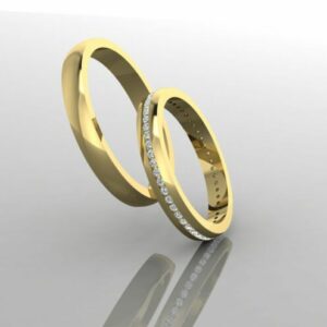 ست حلقه مردانه و زنانه مدور کد 01