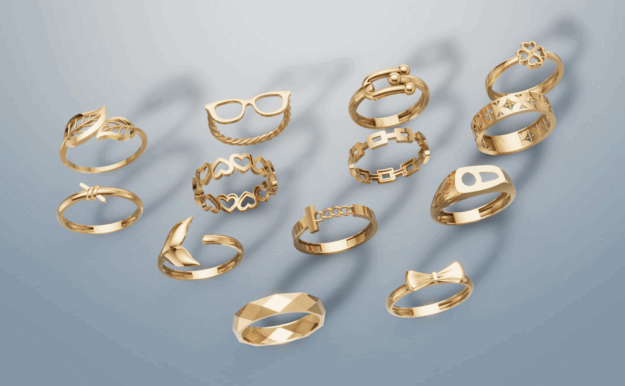 انگشتر مینیمال کد 3 انگشتر مینیمال کد 3