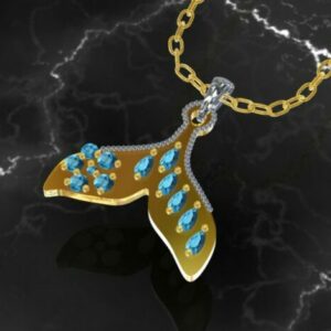 مدال دم وال جواهر سنگ کد 8 gold design saideh