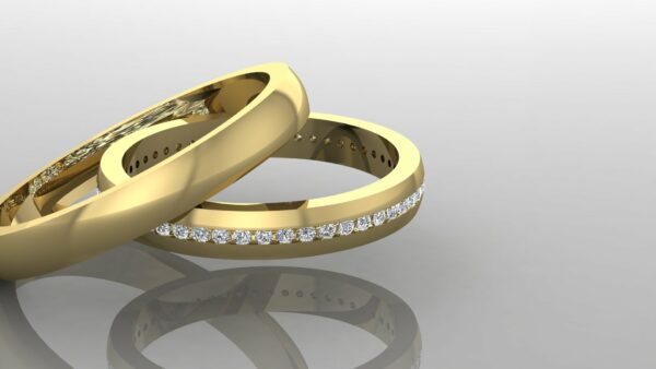 ست حلقه مردانه و زنانه مدور کد 01