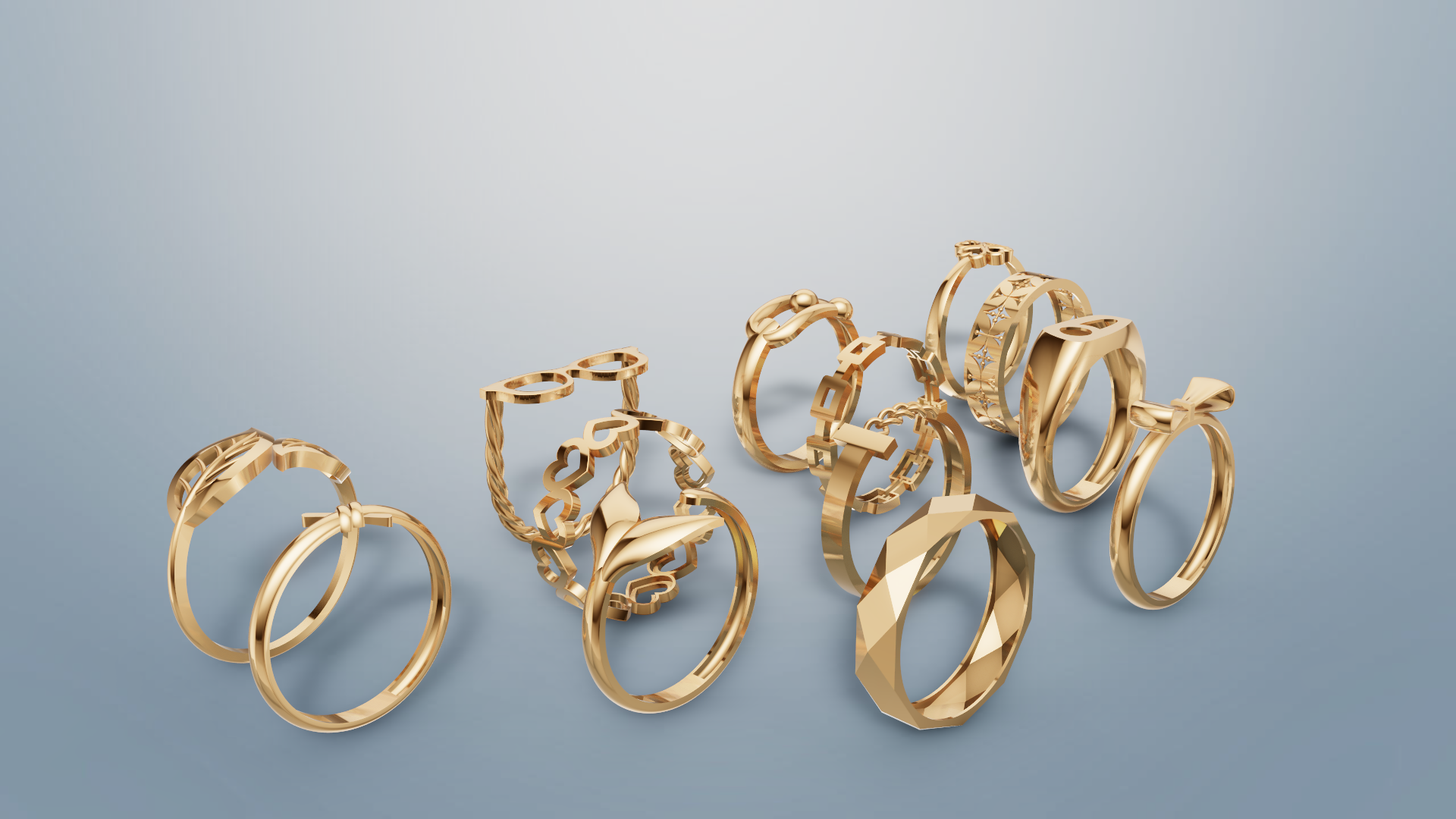 انگشتر مینیمال کد 3 انگشتر مینیمال کد 3