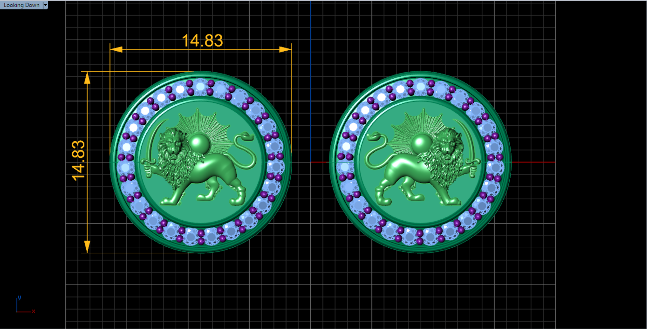 دکمه سر آستین شیر و خورشید دکمه سر آستین شیر و خورشید