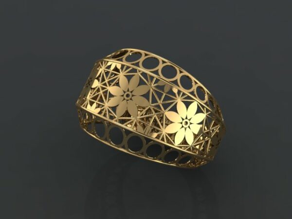 انگشتر فیوژن طرح گل کد 3
