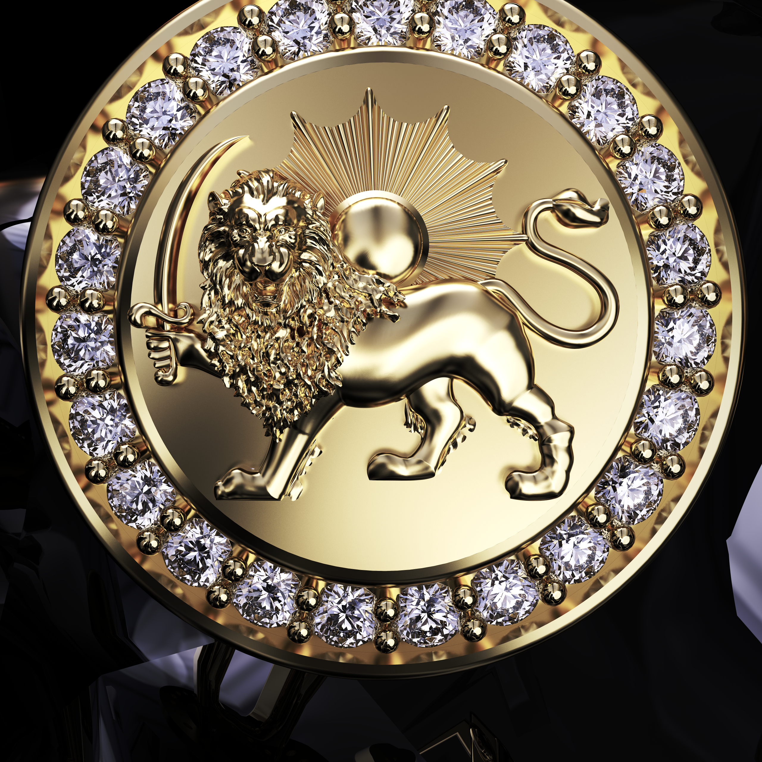 دکمه سر آستین شیر و خورشید دکمه سر آستین شیر و خورشید