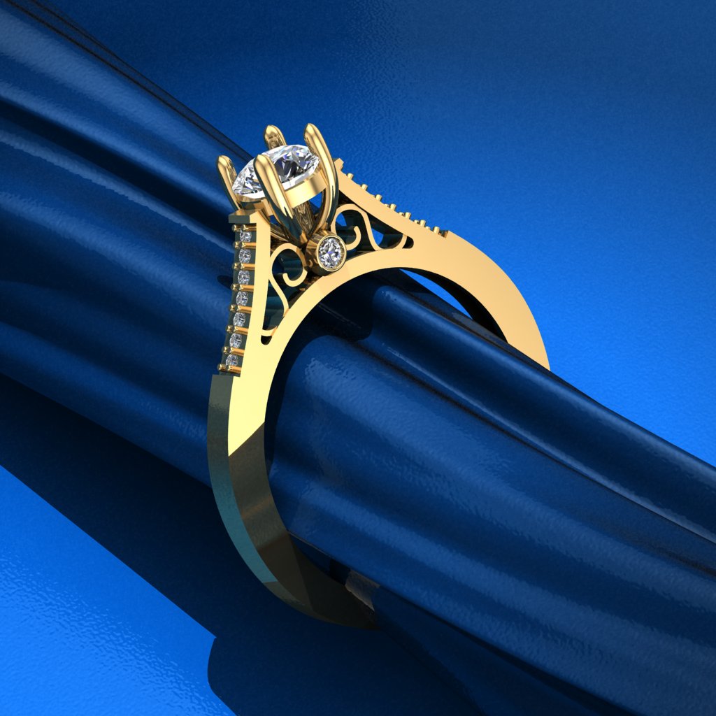 انگشتر سولیتر الماس طراحی انگشتر زنانه ی سولیتر