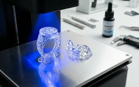 فرایند طراحی جواهرات با پرینت سه‌ بعدی رزین شفاف 