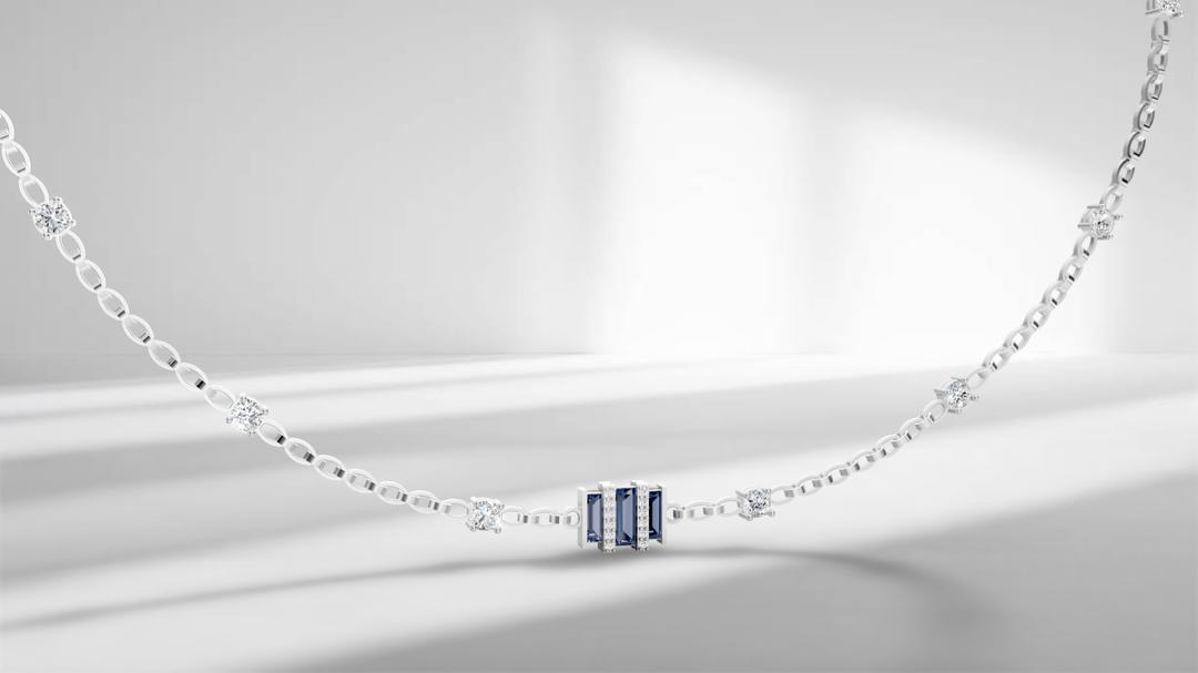 گردنبند زنجیری جواهر گردنبند زنجیری جواهر