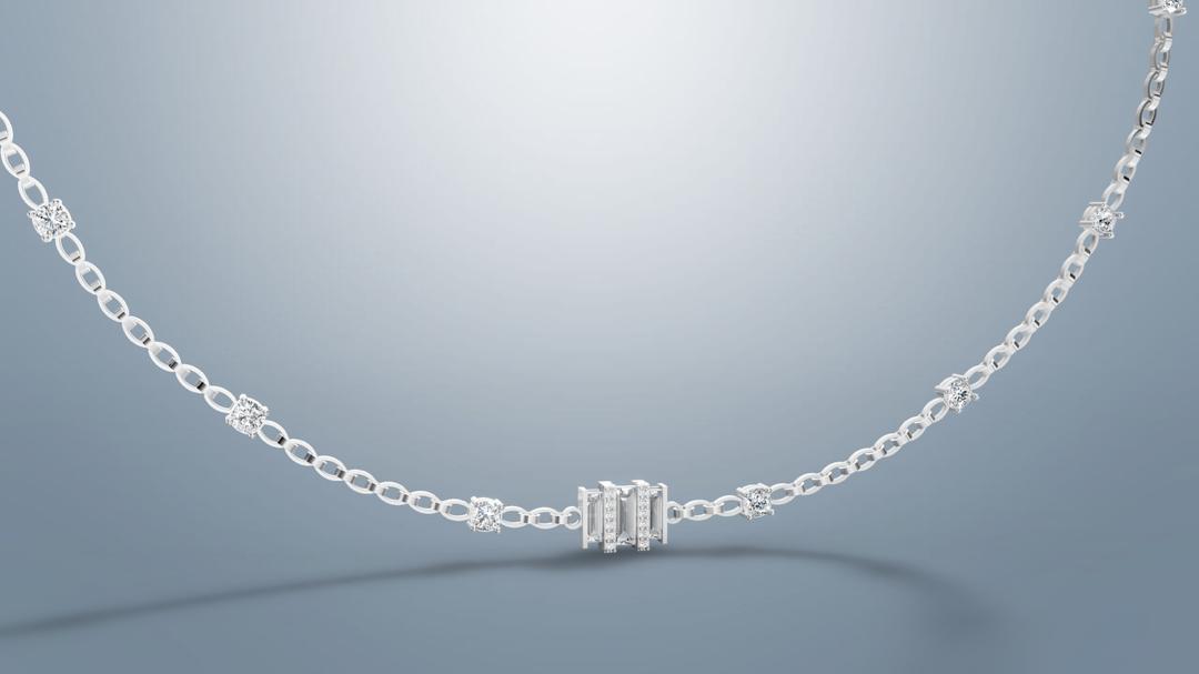 گردنبند زنجیری جواهر گردنبند زنجیری جواهر