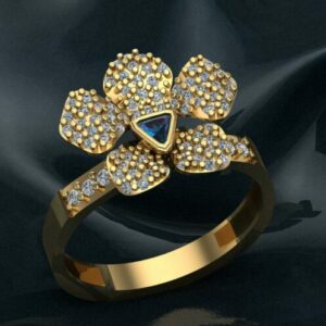 انگشتر زنانه طرح گل ارکیده