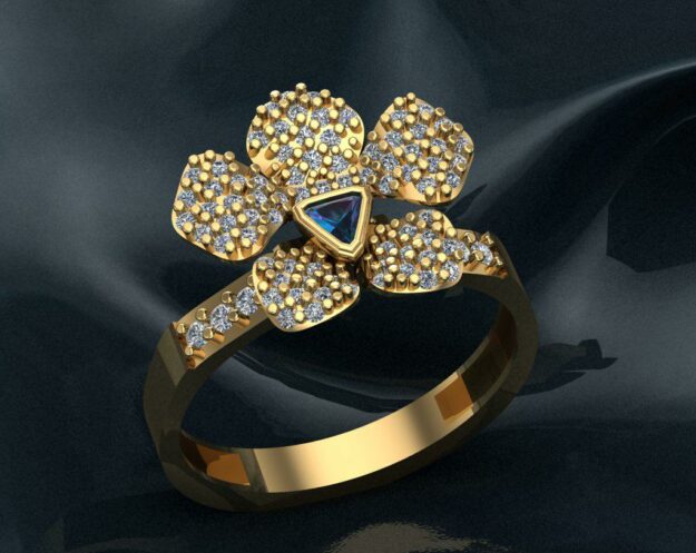 انگشتر زنانه طرح گل ارکیده انگشتر زنانه طرح گل ارکیده