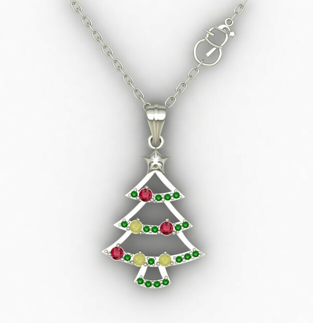 گردنبند درخت کریسمس کد 01 گردنبند درخت کریسمس کد 01