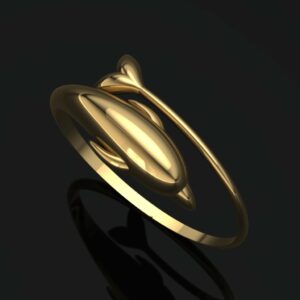 انگشتر مینیمال با طرح دلفین