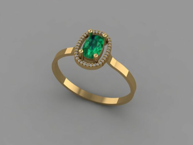 انگشتر سنگ خور زمرد طلایی انگشتر سنگ خور زمرد طلایی