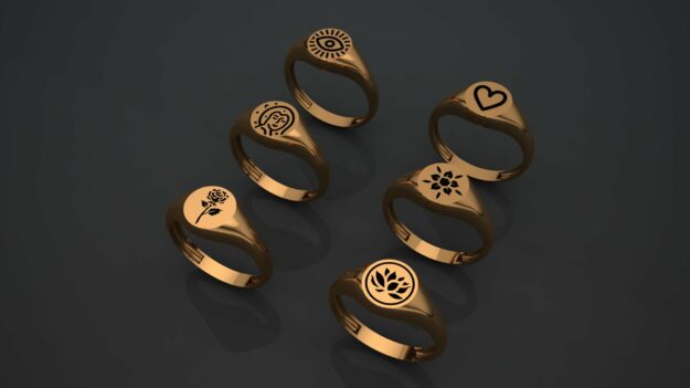 انگشتر مینیمال 6 تایی کد 2 انگشتر مینیمال 6 تایی کد 2