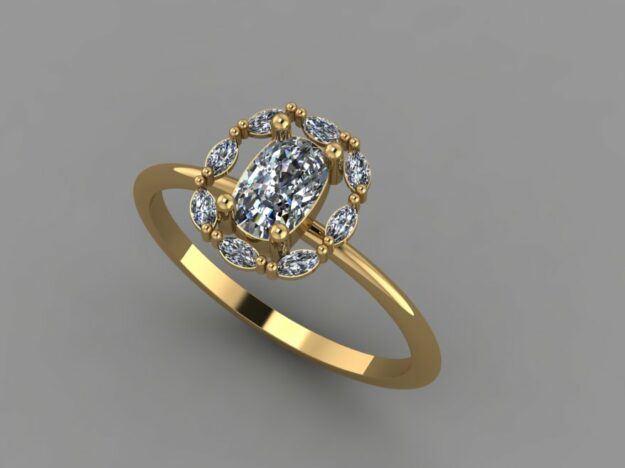 انگشتر سنگ خور رز الماس انگشتر سنگ خور رز الماس