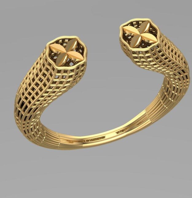 انگشتر فیوژن کاف گل دار انگشتر فیوژن کاف گل دار