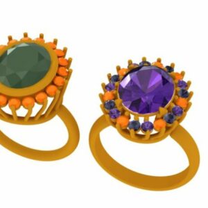 انگشتر جواهر در 2 مدل ستینگ