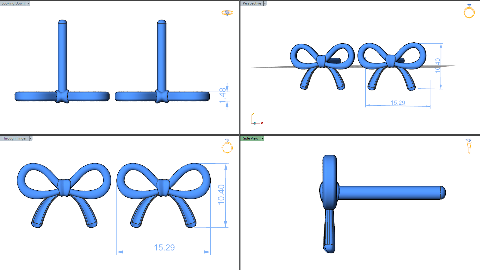 گوشواره پاپیونی کد 1 گوشواره پاپیونی کد 1
