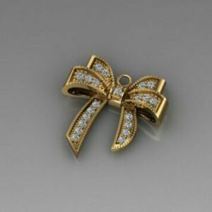 آویز پاپیون سنگ خور کد 2